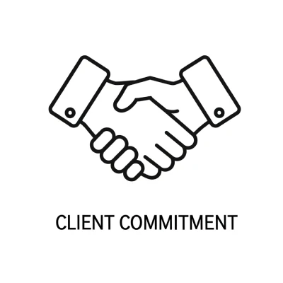Icono de compromiso con el cliente.
