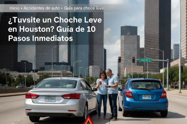 Personas inspeccionando un choque leve, documentando los daños.