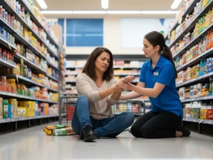 me cai en un supermercado en katy